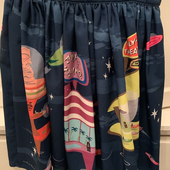 Tiki Atomic Punk Swing Skirt - Oblong Box Shop - Size Large - Picture 2 of 9